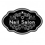 Sablon sticker de perete pentru salon de infrumusetare - J001L - Nail Salon - Negru